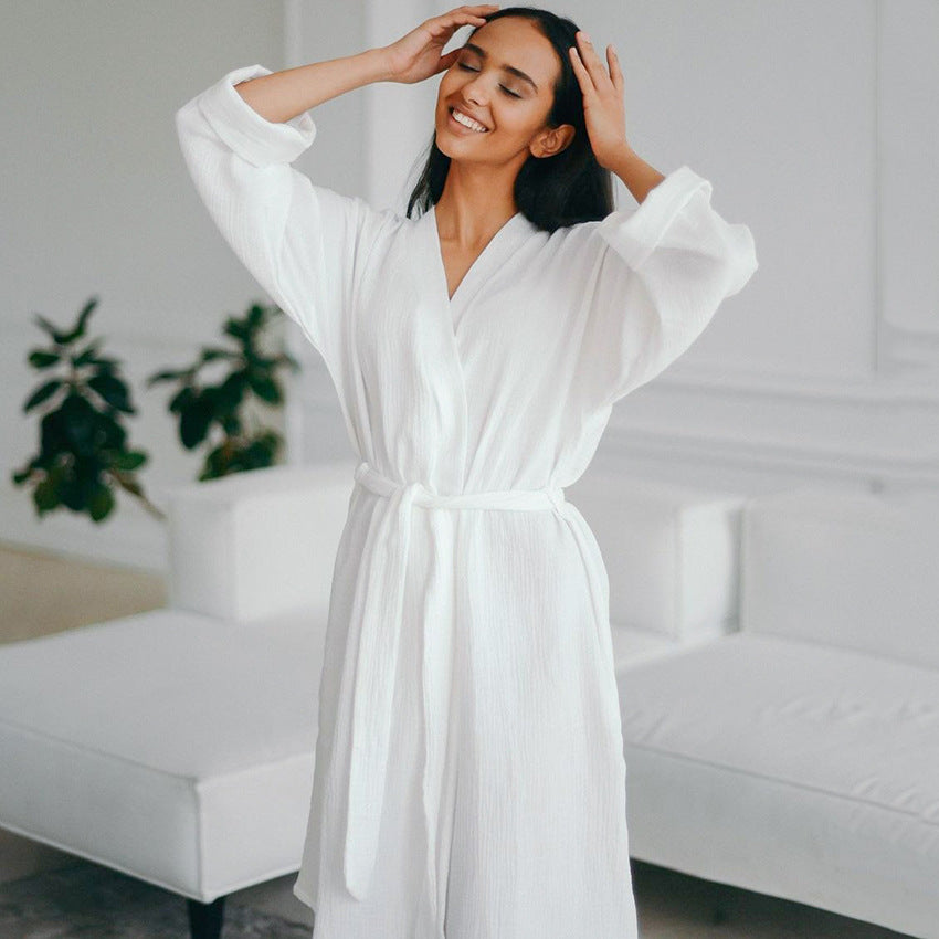 Cotton Fashion Long-sleeve Nightgown Womens Loungewear – Premium 0 | RICALOUX