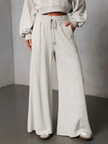 2026 New Summer Women's Solid Color Tie Loose Wide Leg Draped Pants by Ricaloux