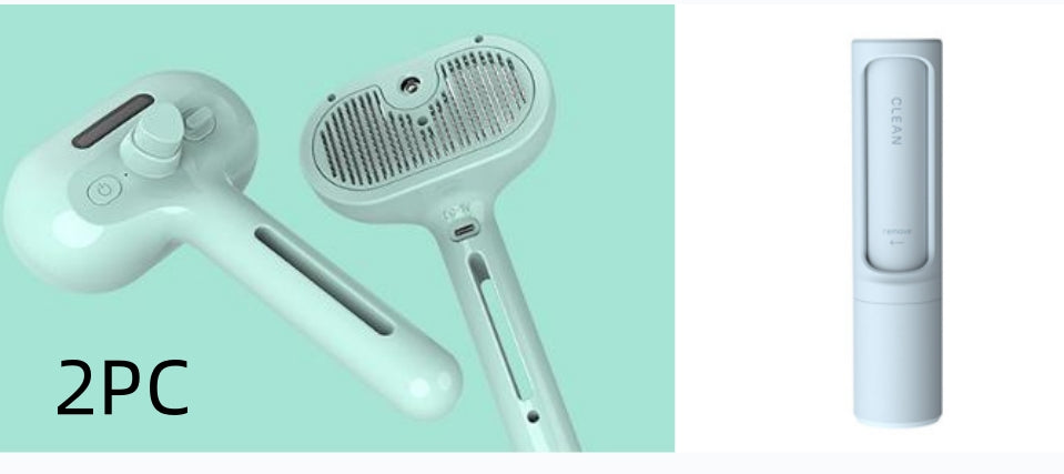 Pet Comb Self Cleaning Pets Hair Remover Brush For Dogs Grooming Tools Dematting Comb Built-in Mist Humidifier Pet Products by Ricaloux