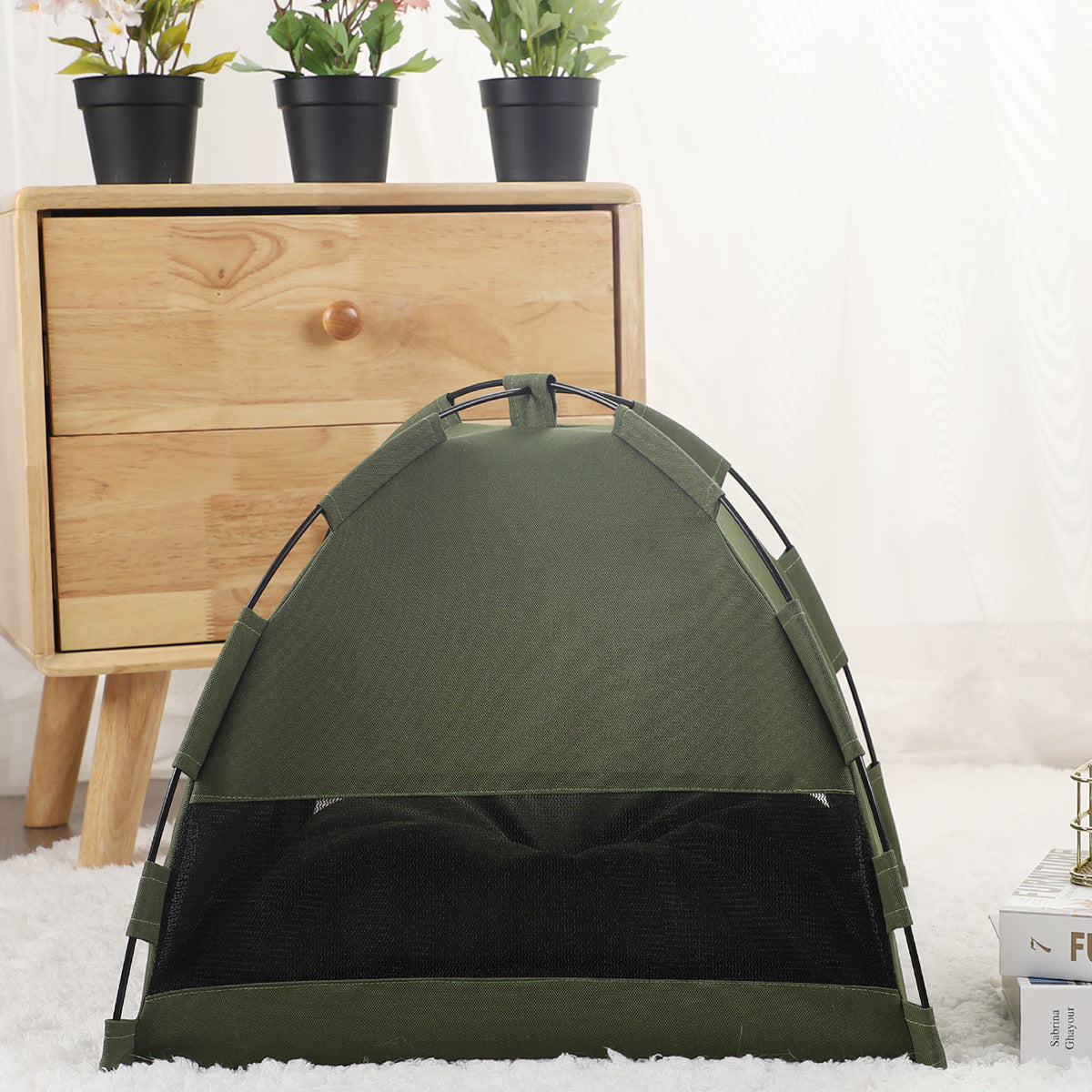 Cat Tent Cooling Mat Dog House Pet Sofa Camping Dog Bed With Cushion For Dog Kennel Indoor Cat Nest Cat Bed Pets Products by Ricaloux