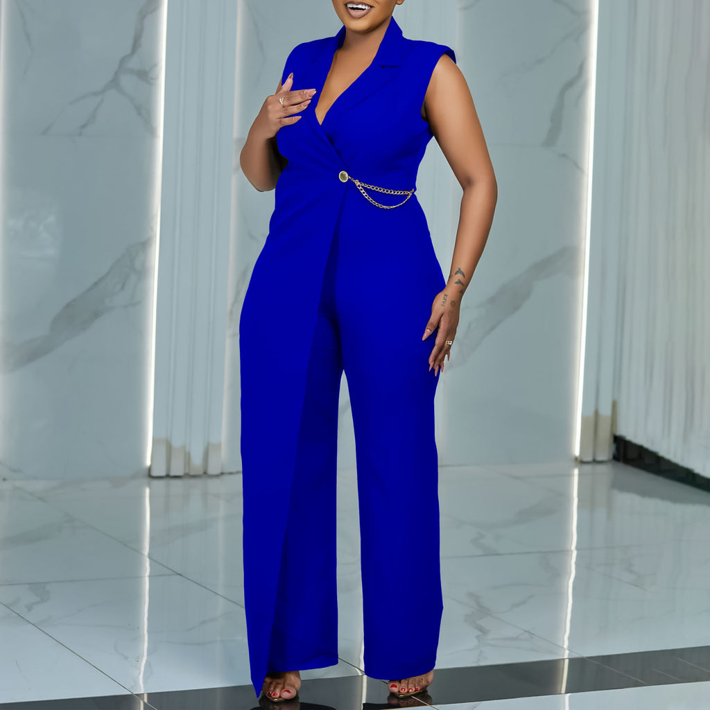 Sleeveless Blazer-collar Jumpsuit Chic And Stylish – Premium 0 | RICALOUX