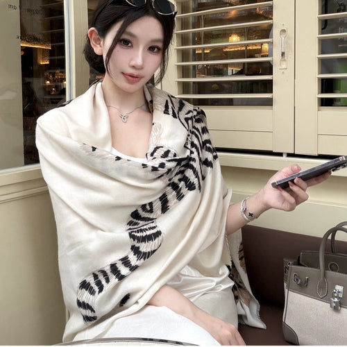 AutumnWinter Cotton-Linen Warm-Keeping Printed Large Shawl – Premium 0 | RICALOUX
