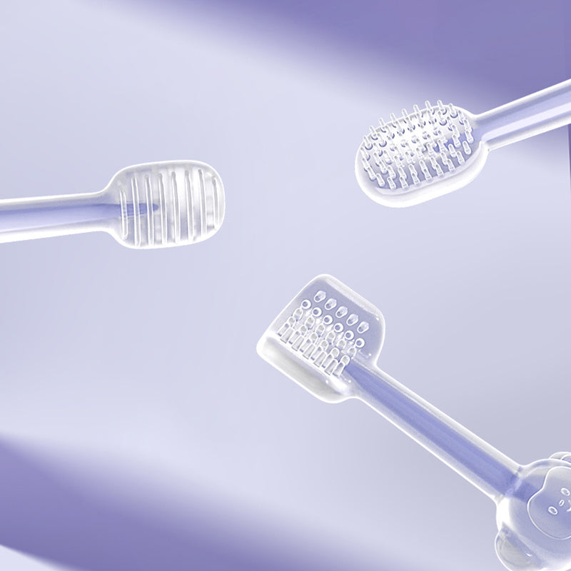 Pet Toothbrush Purple Cat Silica Gel Brush Clear Up Bad Breath Tartar Teeth Care Dog Cat Cleaning Mouth Dogs Supplies by Ricaloux