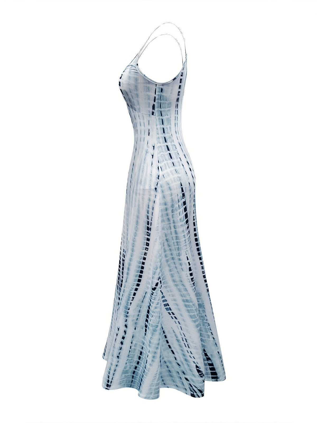 Womens Fashionable Strap-printed V-neck Swing Dress – Premium 0 | RICALOUX