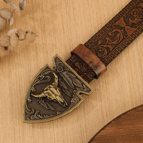 Denim Belt Buckle For Men And Women by Ricaloux