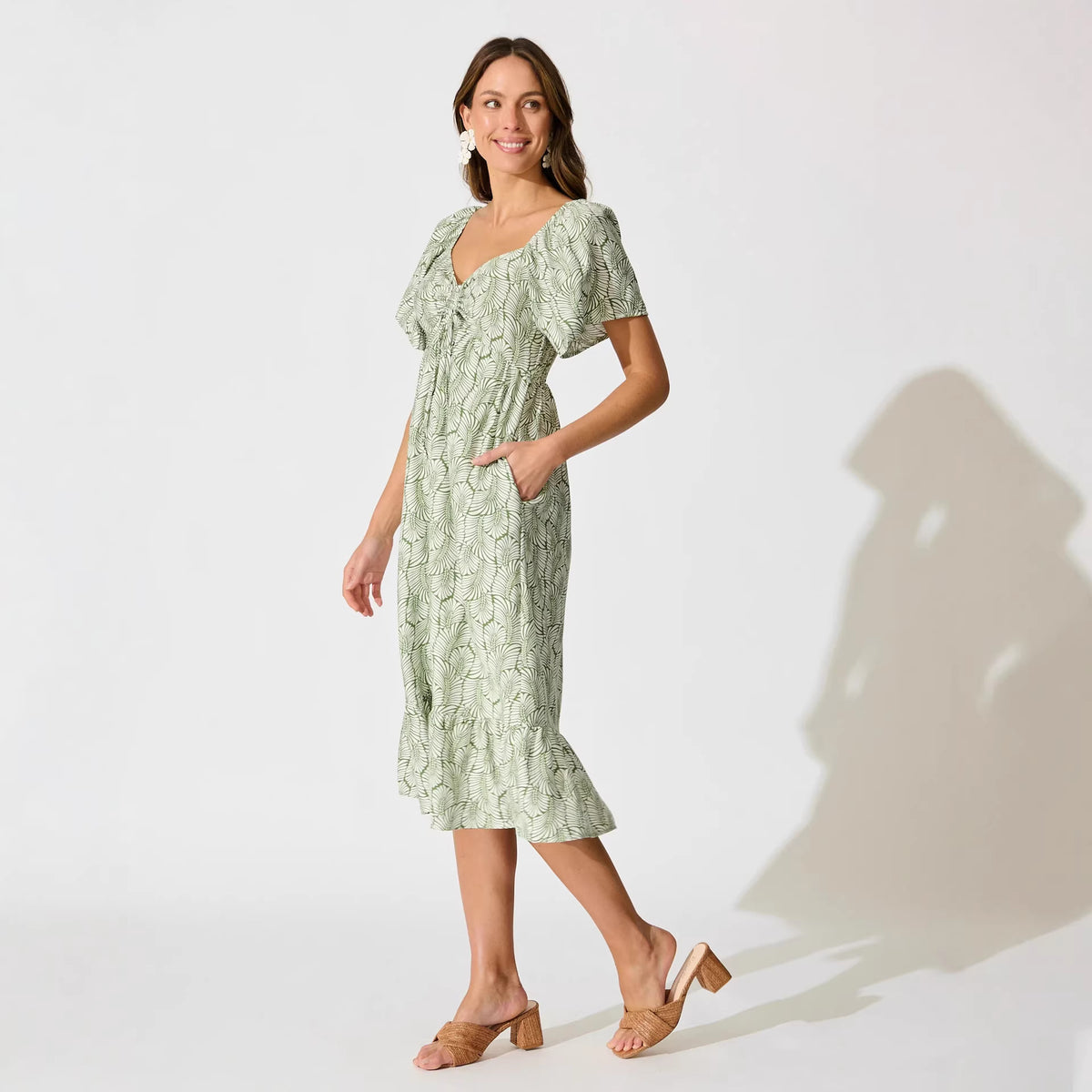 Womens Fashionable SexyBackless Figure-hugging Printed Dress by Ricaloux