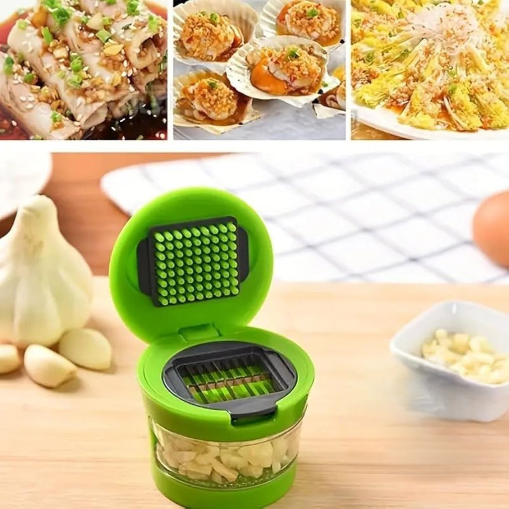 1pc Premium Stainless Steel Multifunctional Garlic Press, Manual Mincer Essential Kitchen Gadget For Home And Restaurant Use - RICALOUX