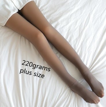 Fake Translucent Plus Size Leggings Fleece Lined Tights Fall And Winter Warm Fleece Pantyhose Women Fleece Lined Pantyhose Thermal Winter Tights - RICALOUX