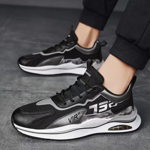 Air Cushion Mesh Sneakers Personalized Fashion Lace Up Sports Shoes Men Casual Versatile Breathable Walking Running Shoes – Premium 4 | RICALOUX