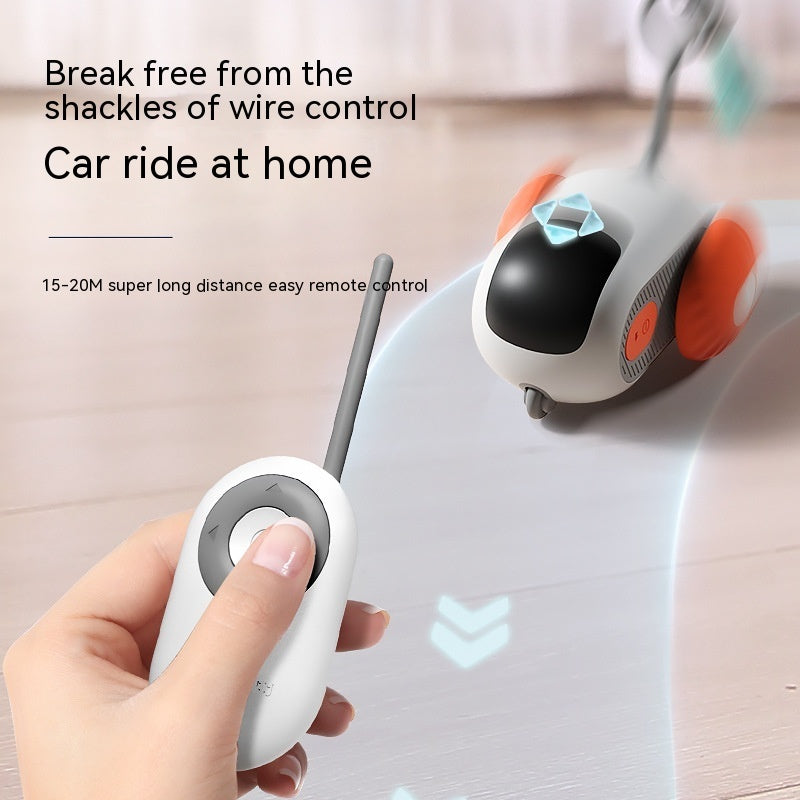 Remote Control Interactive Cat Car Toy USB Charging Chasing Automatic Self-moving Remote Smart Control Car Interactive Cat Toy Pet Products by Ricaloux