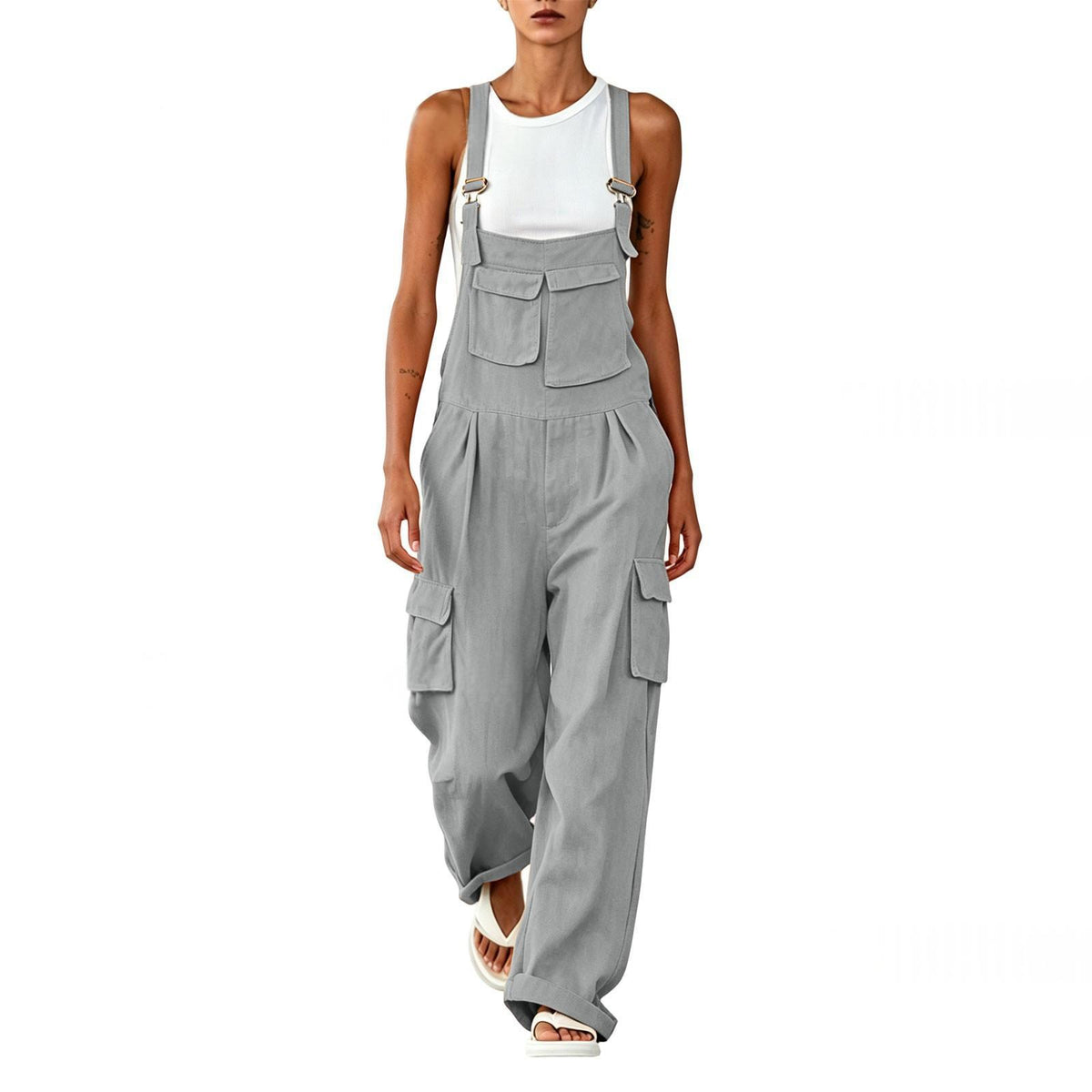 Womens Comfortable Suspender Jumpsuit For Summer by Ricaloux