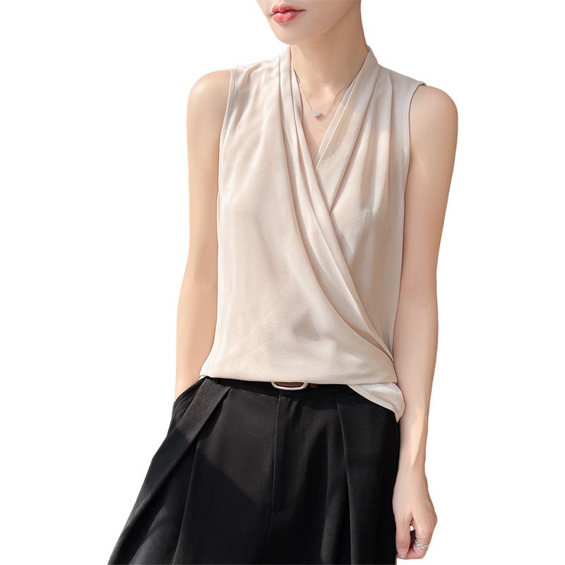 Versatile Figure-flattering Pleated Top With A Cinched Waist by Ricaloux