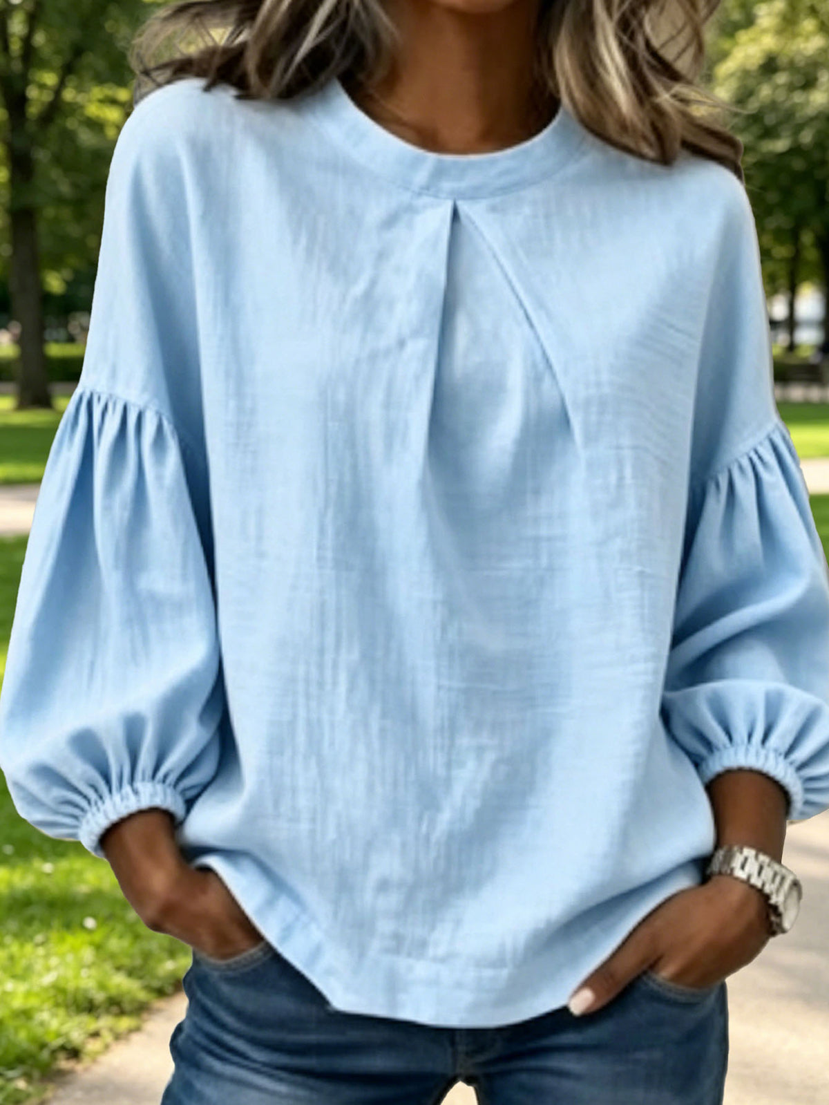 Long-sleeved European-style Round-neck Shirt For Men – Premium 0 | RICALOUX