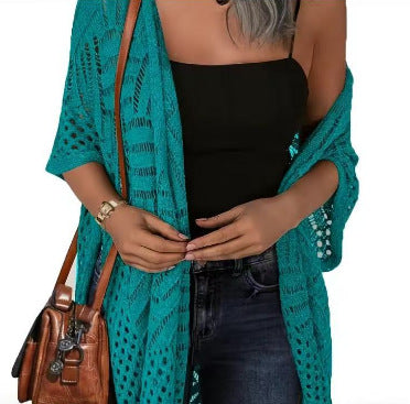 Outdoor Beach Vacation Sun-protection Knitwear by Ricaloux