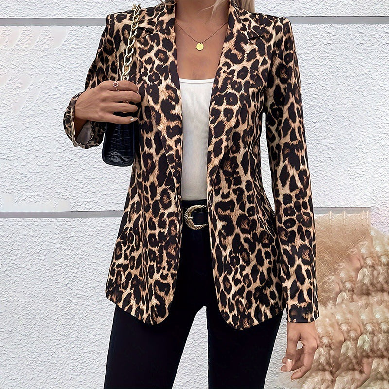 Elegant Lapel Long-sleeve Midi-length Slimming Sexy Blazer – Premium 0 | RICALOUX