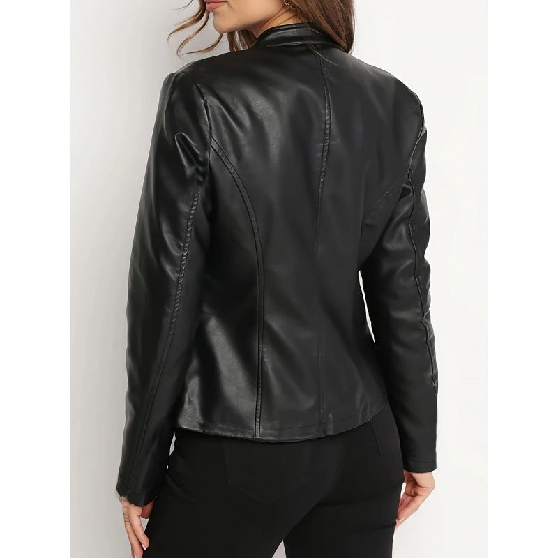Short Chic Leather Jacket Coat – Premium 0 | RICALOUX