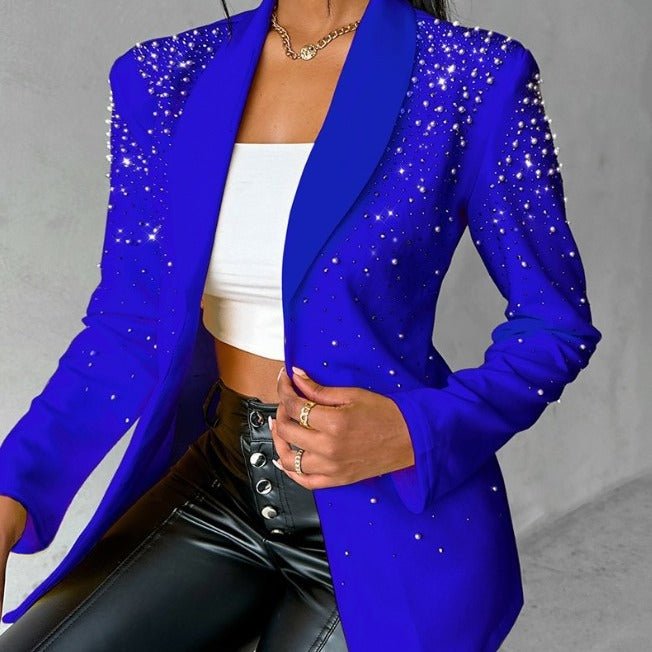 Fashion Casual Bubble Beads Small Suit Women's Clothing - RICALOUX