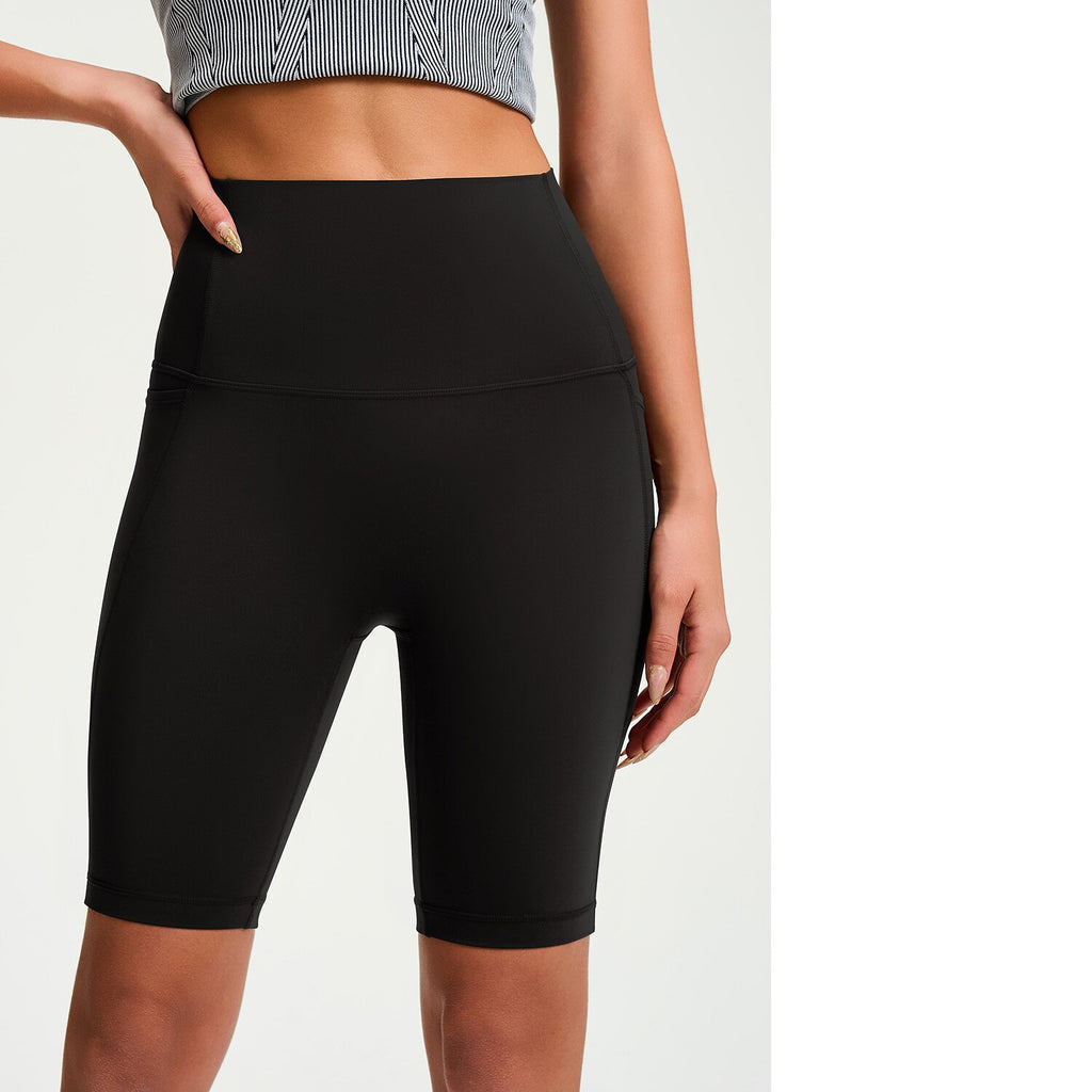 Women's High-Waisted Tight Mid-Length Naked-Feel Yoga Shorts With Butt Lifting, Quick-Dry Fabric For Sports, Fitness And Outdoor Cycling Wear – Premium 4 | RICALOUX