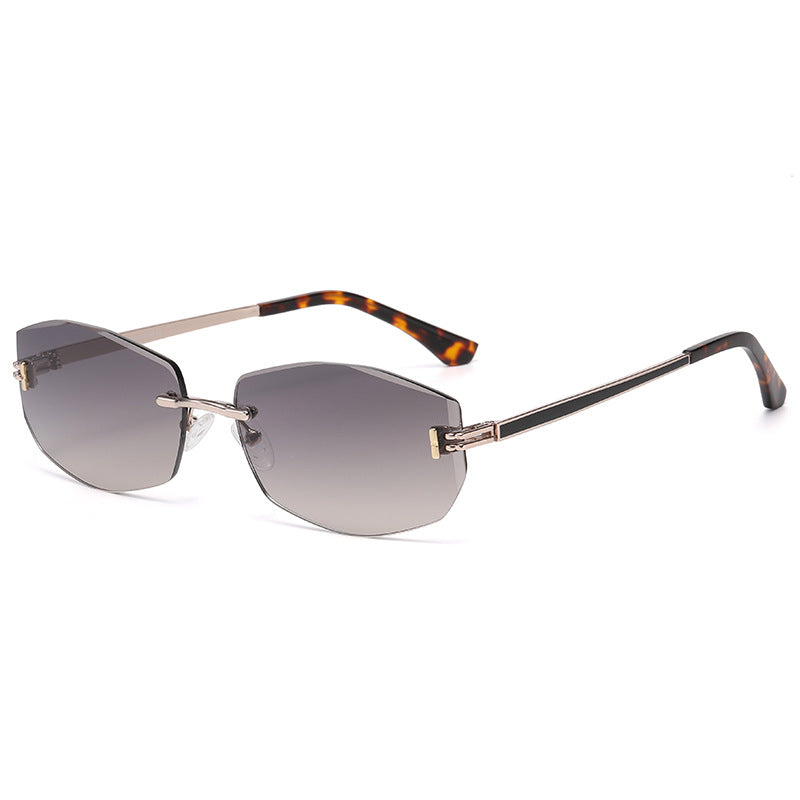 Frameless Cut Edge Metal Decorative Nylon Inner Degree Blue Film Driving Sunglasses – Premium 0 | RICALOUX