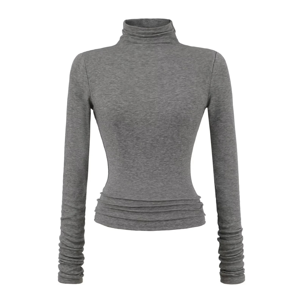 Stretchy Turtleneck Base Layer Womens Slim-Fit Long-Sleeve T-Shirt by Ricaloux