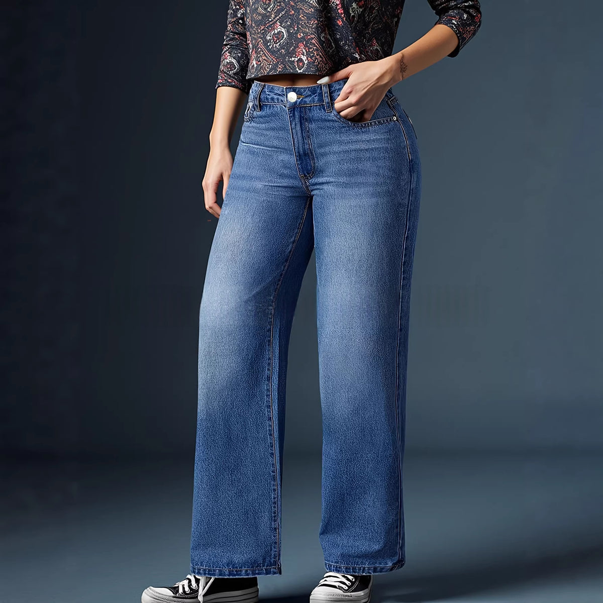 Spring And Autumn Casual Versatile Jeans by Ricaloux