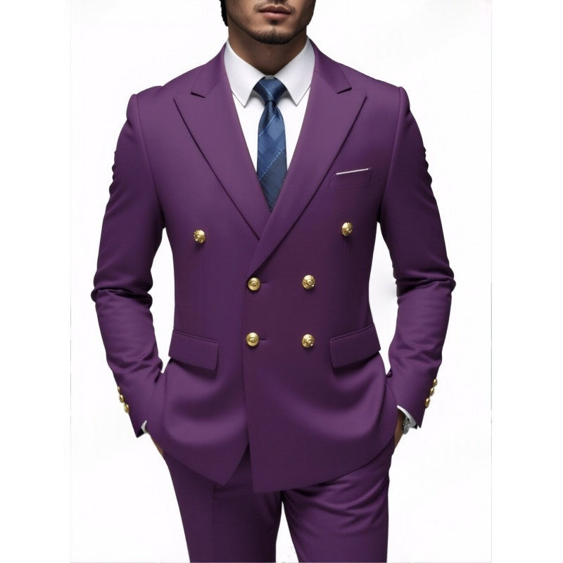 Mens Double-Breasted Fashionable Casual Blazer – Premium 0 | RICALOUX