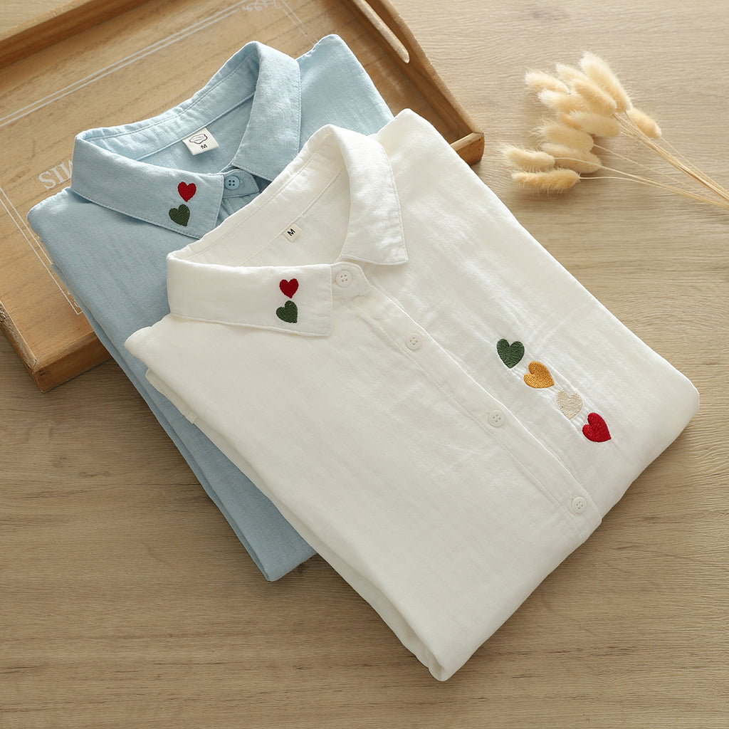 Fresh And Delicate Double-layer Cotton Shirt – Premium 0 | RICALOUX