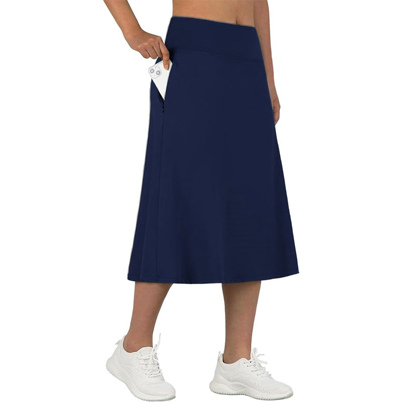 Womens Yoga Sports All-Match Long Skirt by Ricaloux