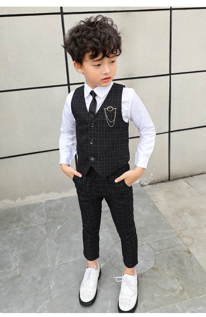 Boys Autumn Clothing Two-piece Vest Set by Ricaloux