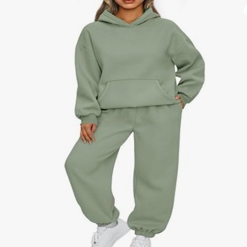 Women's Two-piece Casual Hoodie Sportswear Trousers Suit - RICALOUX