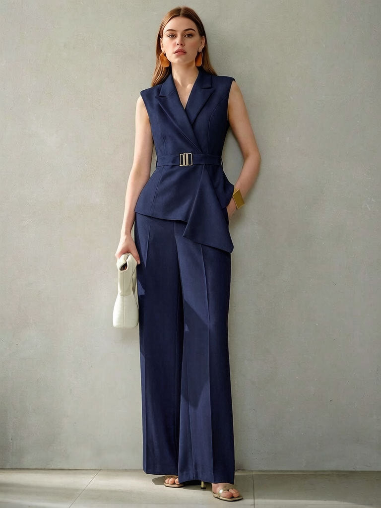 Womens Elegant And Fashionable Two-piece Set Of Top And Pants – Premium 0 | RICALOUX