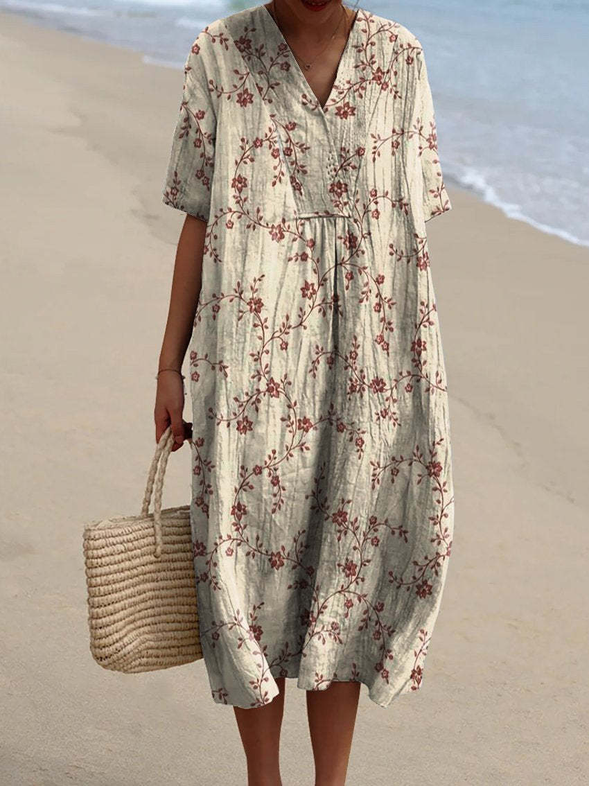 Womens Casual Dress With 3D-Printed Sleeves by Ricaloux