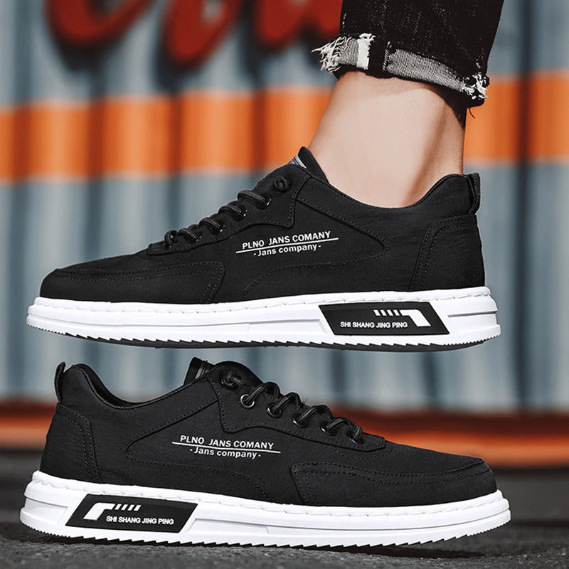 Men Sneakers Lace-up Letter Print Platform Canvas Shoes Sports by Ricaloux