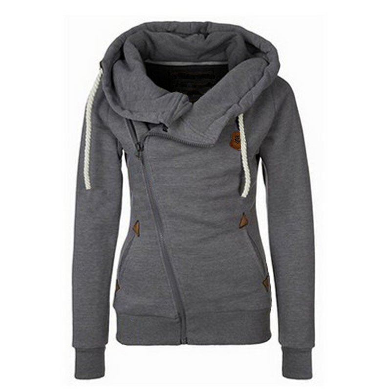 Women's Sport Cardigan Side Zipper Hoodie - RICALOUX