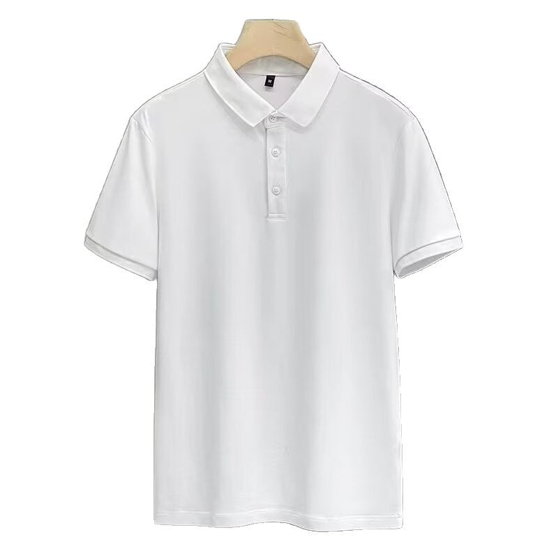 Heavyweight Mens Polo Shirt Short-sleeved T-shirt With A Turn-down Collar by Ricaloux