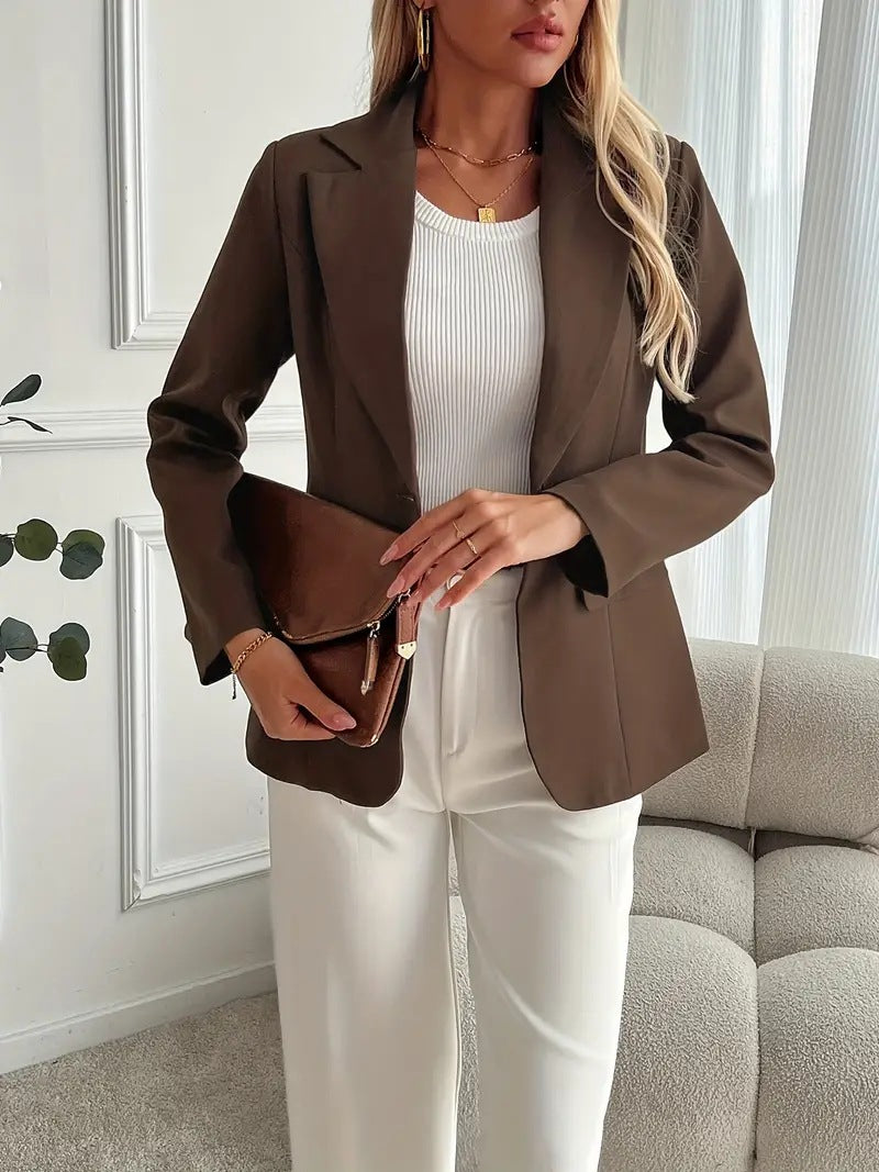 New Arrival High-end Elegant Solid-color Coat For Plus-size Women by Ricaloux