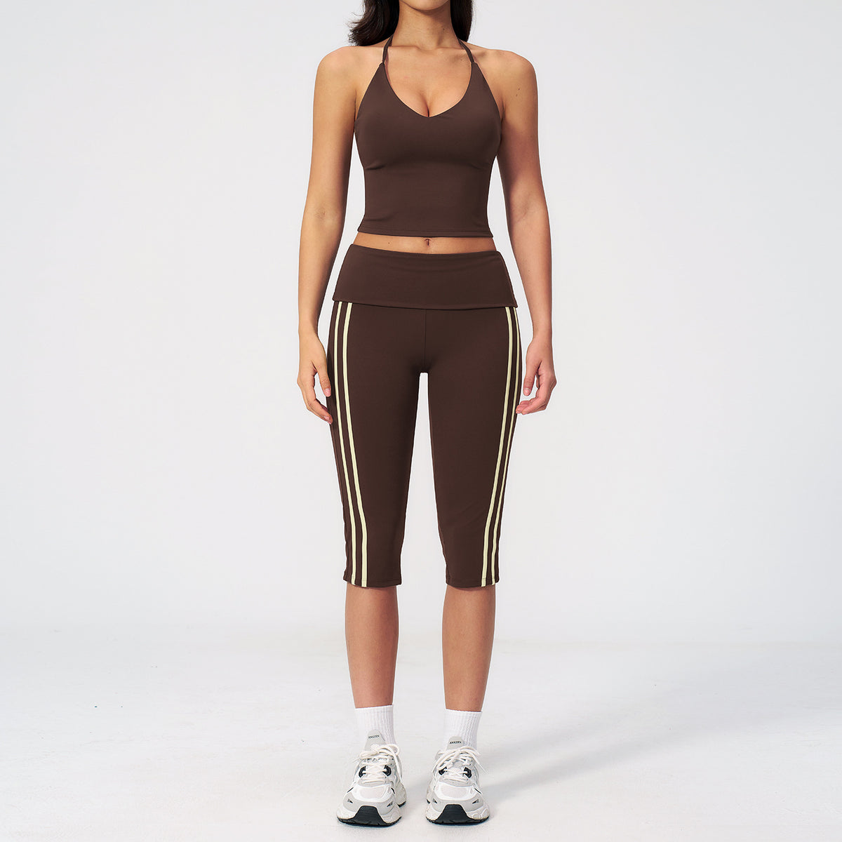 Womens Shock-Proof Yoga Outfit With A Beautiful Back Design by Ricaloux