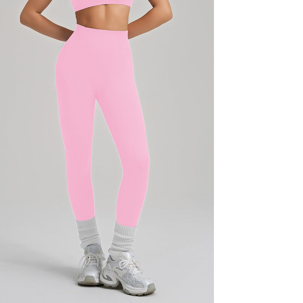 High-Elastic Seamless Knit Yoga Pants For Women, Peach Hip Lifting Workout Leggings For Training, Fitness & Running, Summer Style – Premium 4 | RICALOUX