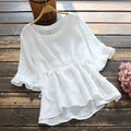 Versatile Loose-fit Pleated-waist Short-sleeve Shirt – Premium 0 | RICALOUX