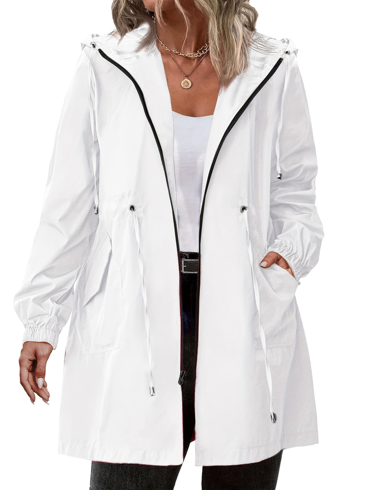 Plus-size Womens Outdoor Sportswear Lightweight Windbreaker by Ricaloux