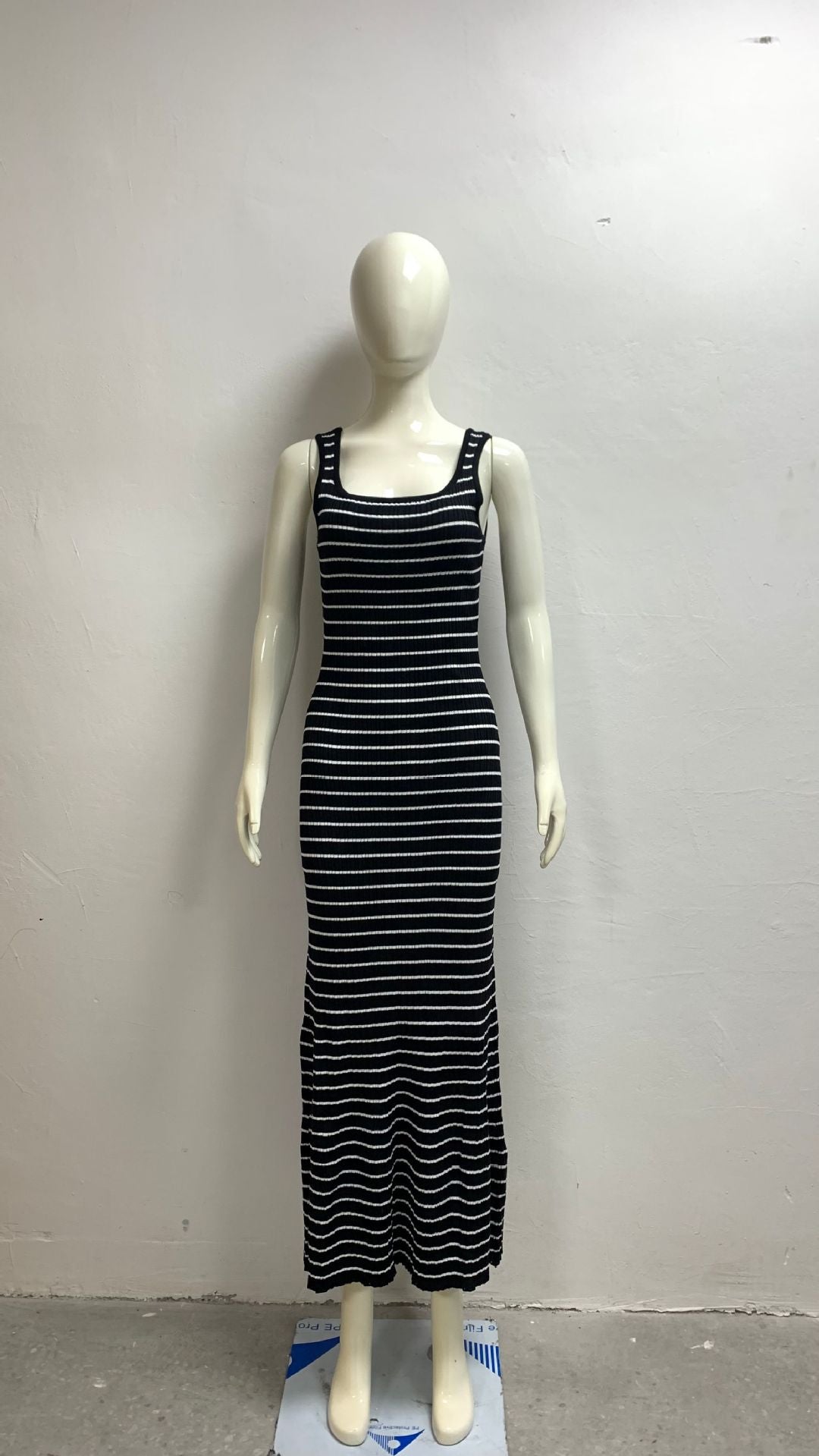 Striped Vest Long Dress Summer Womens by Ricaloux