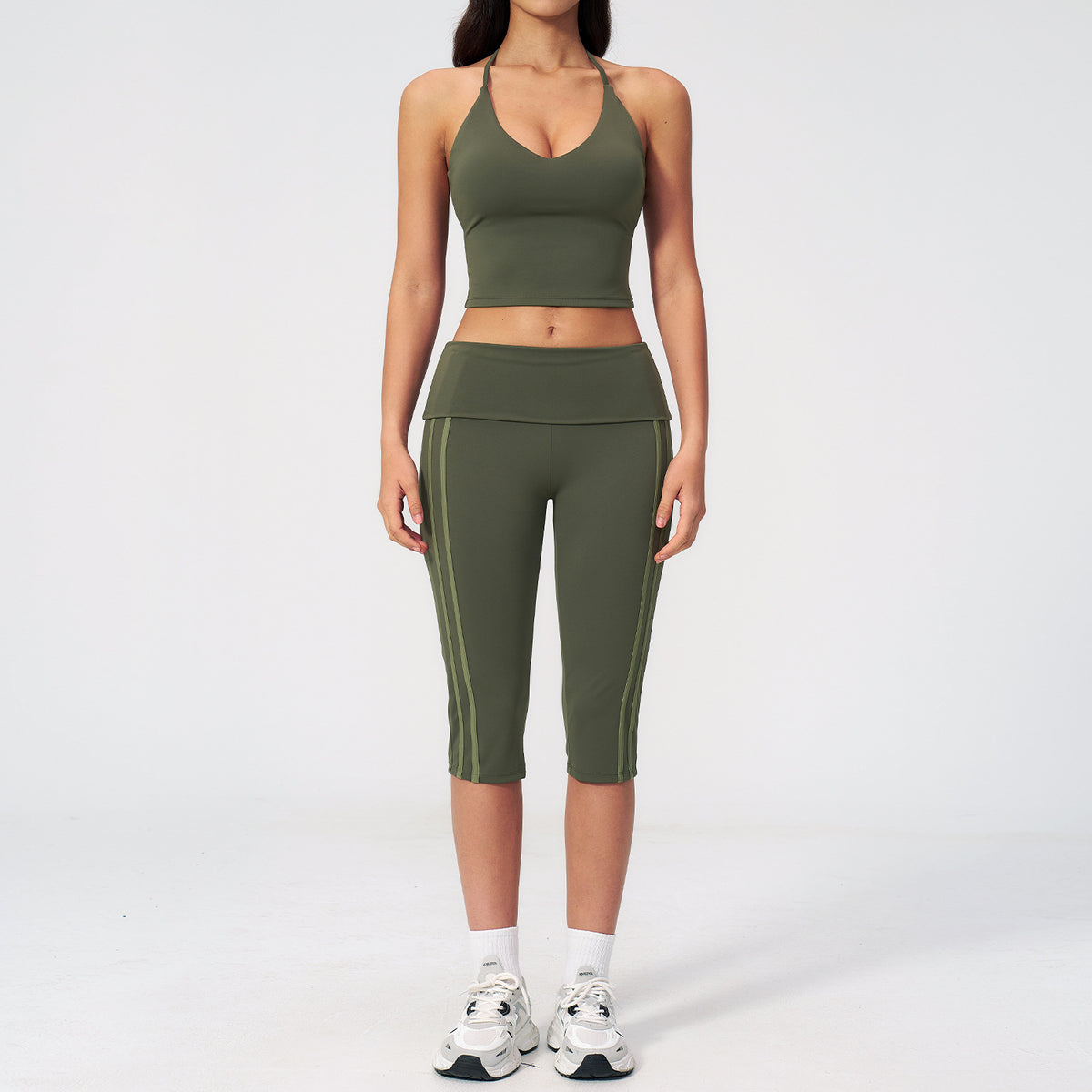 Womens Shock-Proof Yoga Outfit With A Beautiful Back Design by Ricaloux