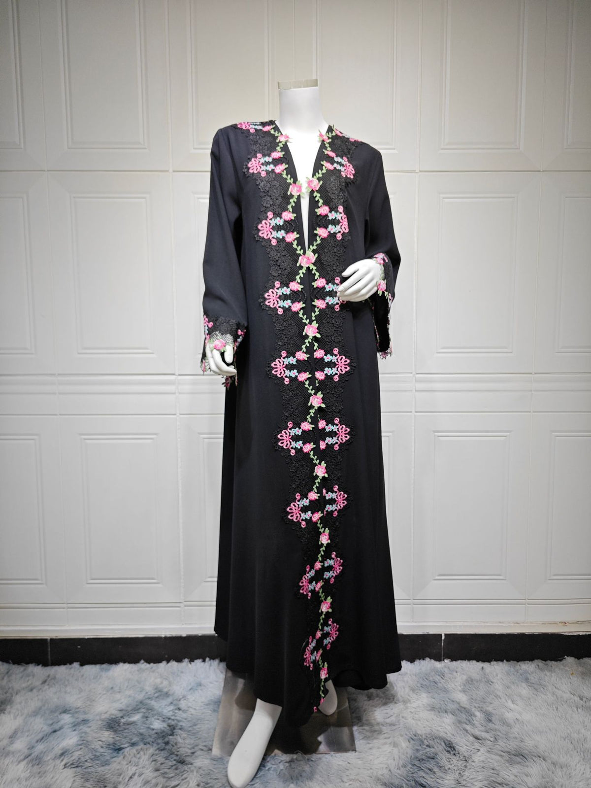 Embroidered Lace-Patchwork Cardigan Fashion Womens Wear by Ricaloux