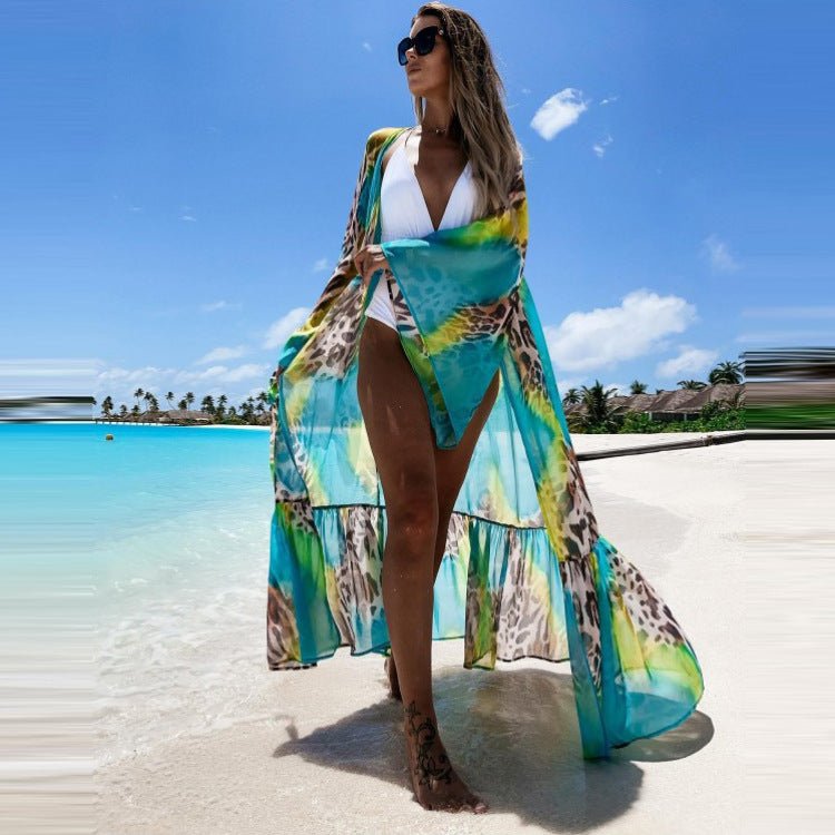 Long Robe Loose Waist Chiffon Cardigan Temperament Commuting - RICALOUX
