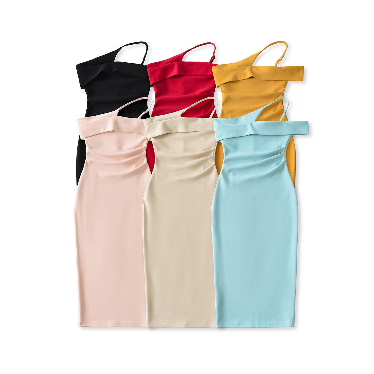 Womens Waist-cinching Figure-hugging Strap Dress – Premium 0 | RICALOUX
