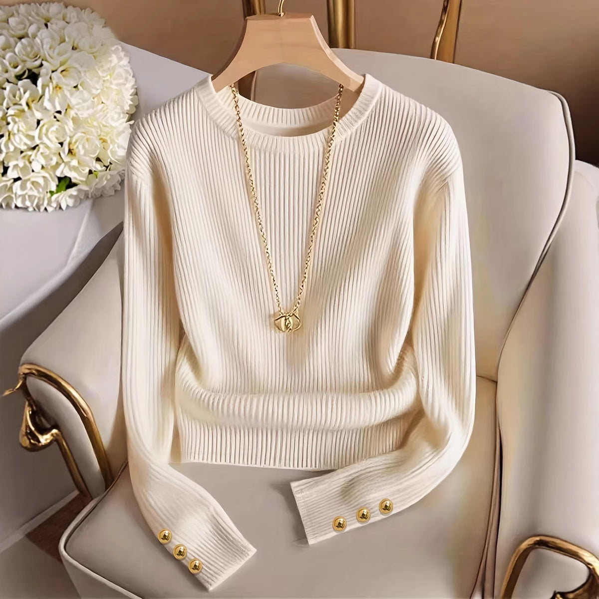 European And American Knitted Long-sleeved by Ricaloux