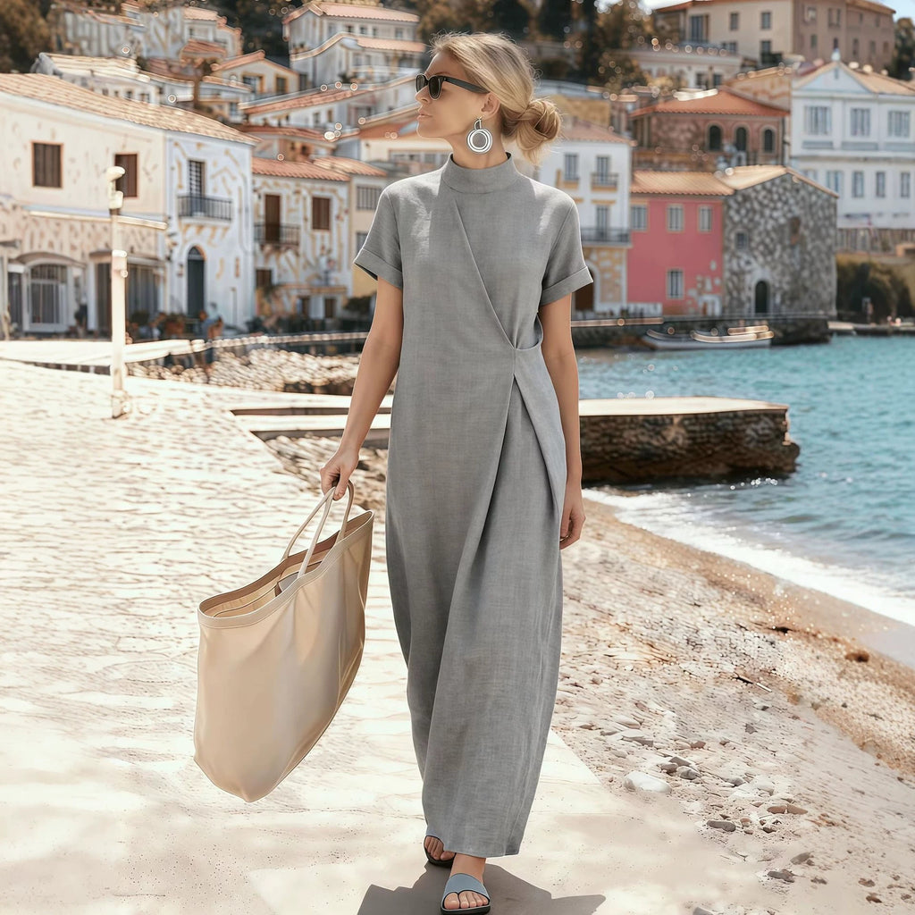 Women's Crew-neck Short-sleeve Dress by Ricaloux