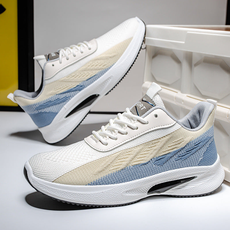 Color-blocked Mesh Sneakers Men Breathable Comfortable Casual Fashion Lace Up Wear-resistant Walking Running Sports Shoes – Premium 4 | RICALOUX