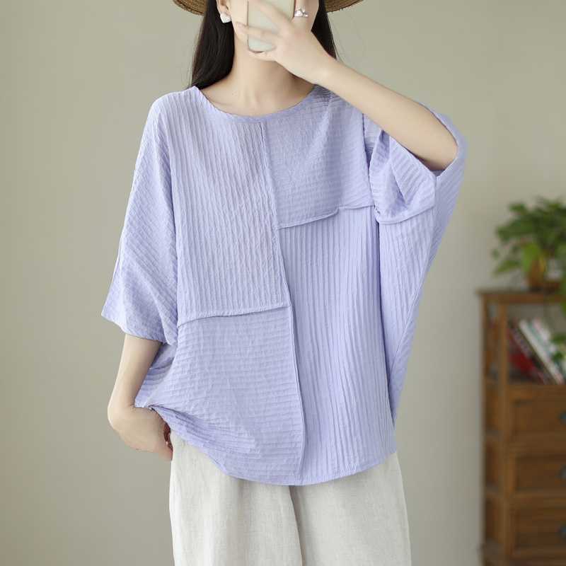 Plus-size Figure-flattering Batwing-sleeve Top by Ricaloux