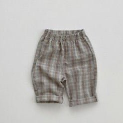 Ins Korean Babies' Trousers Plaid Pants - RICALOUX